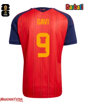 Spania Paez Gavi #9 Tricou Fotbal Replică Mondial 2026 Barbati Acasa